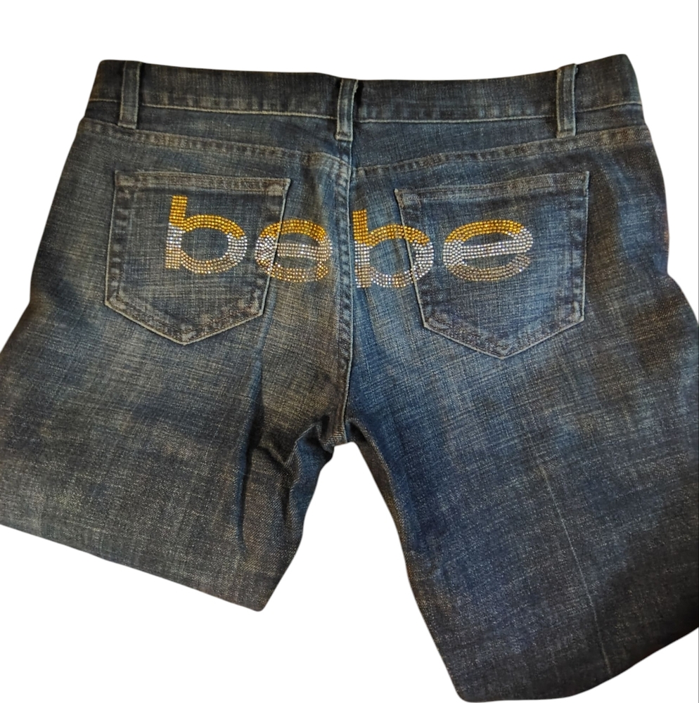Y2K Bebe Studded Spellout Flare Jeans Size 31
